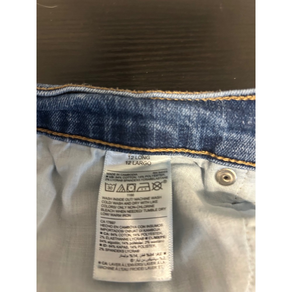Old Navy Curvy Profile Mid Rise Jeans Blue Denim Womens 12 Long - Picture 4 of 4